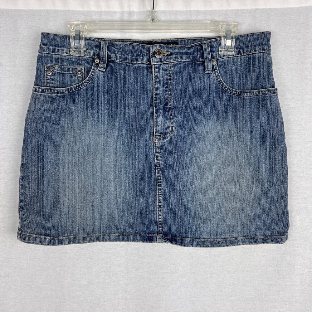 Vintage Y2K Aeropostale Skirt Denim Micro Mini Fairy Grunge Indie Boho Summer